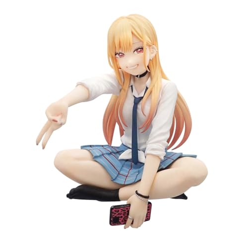 Gooyeh My Dress Up Darling Figur Kitagawa Marin Figur Anime-Figuren JK Uniformen Modell PVC Sitzende Figur Desktop Dekoration Sammlerstück Geschenk 10cm von Gooyeh