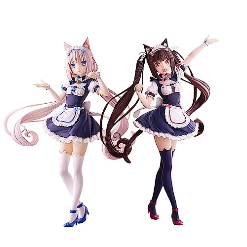 Gooye 2pcs NEKOPARA Figur Chocola/Vanilla Action Figur Schönheit Mädchen Anime Figuren PVC Statue Sammlung Modell Desktop Ornamente Geburtstag 10-26cm von Gooyeh