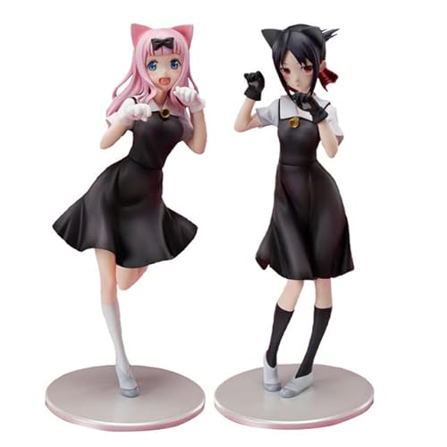 Gooyeh Shinomiya Kaguya und Fujiwara Chika Figur Shinomiya Kaguya Anime Figuren PVC Statue Modell Desktop Ornamente Sammlerstücke Geschenke 20cm von Gooyeh