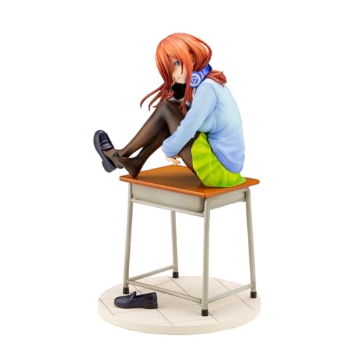 Gooyeh Nakano Miku Schulbank Actionfigur, The Quintessential Quintuplets Figur, PVC Cartoon Model Statue Collection Model Decorations von Gooyeh