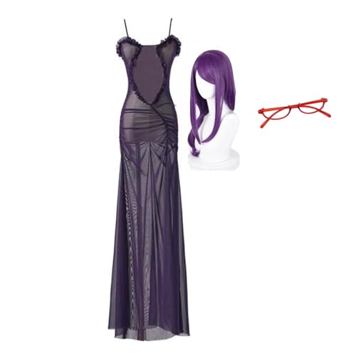 Gooyeh Tokyo Ghoul Cosplay Kamishiro Rize Cosplay Costume For Damen Anime Cosplay Damenbekleidung Violettes Kleid Halloween-Kostüm Für Anime Fans von Gooyeh