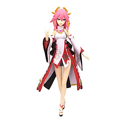 Gooyeh Yae Miko Figur Anime Schönheit Mädchen PVC stehende Pose Statue Modell Ornamente nach Hause Dekorationen Spiel Fans Sammlerstücke Geschenke 18cm von Gooyeh