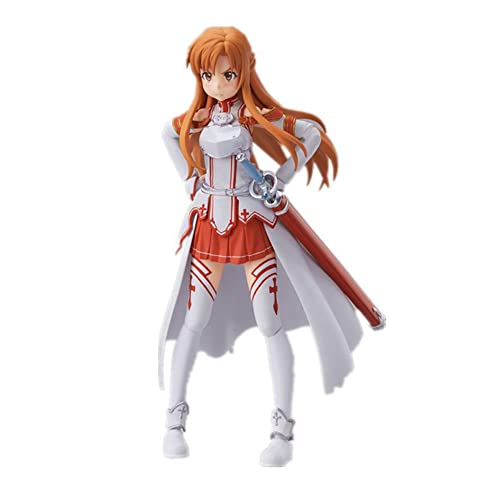 Gooyeh Yuuki Asuna Figur PVC Statue Modell Ornamente Niedliche Yuuki Asuna Action Figuren Bewegliches austauschbares Zubehör Heimdekoration Geschenke 14cm von Gooyeh