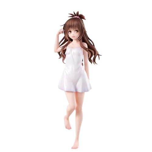 Gooyeh Yuuki Mikan Figuren Anime to Love Ru Darkness Anime Actionfigur Weißes Kleid Modell Cartoon Mädchen Modell Charakter Statue Spielzeug Desktop Ornamente 25,5 cm von Gooyeh