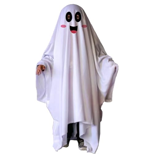 Halloween Geister Kostüm, Weißes Gespenst Kostüm, Geisterkostüm Cosplay, Kürbis Laterne Halloween Ghost Costume Gespenst Cosplay für Cosplay Karneval Halloween Fasching Kostüm Party von Gooyeh