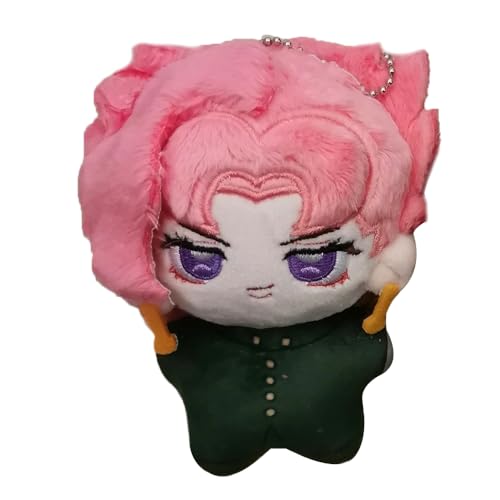 Joseph Joestar Figure Soft Plush Pillow, 10CM, Cujoh Jolyne Stuffed Pendant Keychain Anhänger, Kakyōin Noriaki, Anime Soft Figure Hug Pillow Pendant, Schultasche Dekoration von Gooyeh