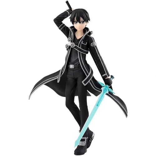 Kirito Anime Figur Kirigaya Kazuto Action Figur PVC Statue Modell Ornamente Büro Dekorationen Kirito Merch Display Figur Sammlerstück für Fans18cm von Gooyeh