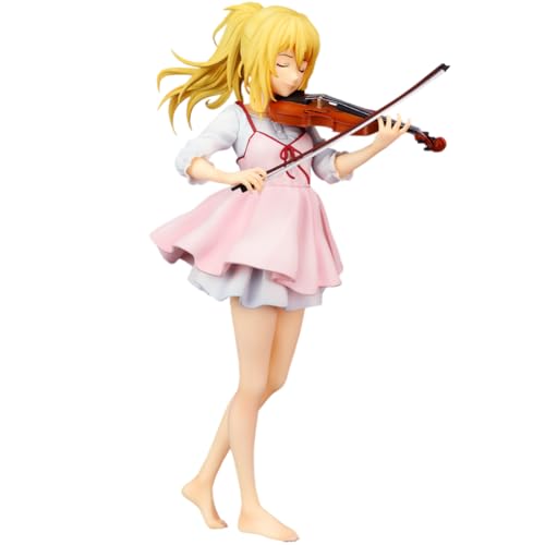 Miyazono Kaori Figur, Your Lie in April Charakter Figur, Anime Figuren, Rosa Kleid Modell, Veränderbare Gesichtsausdrücke, PVC Statue for Display, Sammlerstücke Geschenk 22CM von Gooyeh