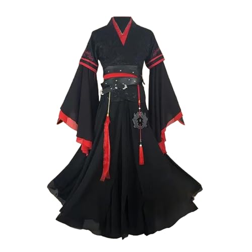 Mo Dao Zu Shi Cosplay Kostüm Wei Wuxian Cosplay Costume Anime Grandmaster of Demonic Cultivation Cosplay Kostüm Weiying Hanfu Outfits Set für Halloween Karneval Party Comic-Con Outfits Full Set von Gooyeh