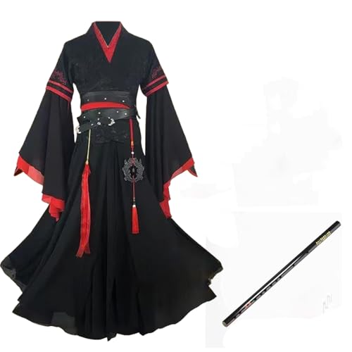 Mo Dao Zu Shi Cosplay Kostüm Wei Wuxian Cosplay Costume Anime Grandmaster of Demonic Cultivation Cosplay Kostüm Weiying Hanfu Outfits Set für Halloween Karneval Party Comic-Con Outfits Full Set von Gooyeh