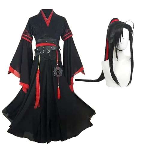 Mo Dao Zu Shi Cosplay Kostüm Wei Wuxian Cosplay Costume Anime Grandmaster of Demonic Cultivation Cosplay Kostüm Weiying Hanfu Outfits Set für Halloween Karneval Party Comic-Con Outfits Full Set von Gooyeh