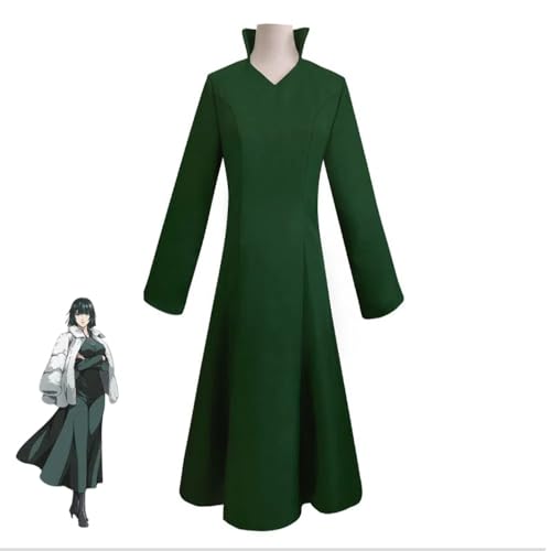 One Punch Man Cospay Hellish Blizzard Cosplay Kostüm für Frauen Grüner Rock Anime Cosplay Outfit Halloween Kostüm Comic Con Karneval Party Uniform von Gooyeh