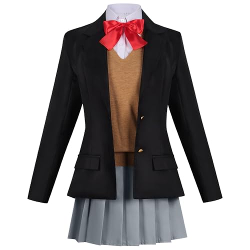 Tachibana Mikari Cosplay Kostüm JK Uniform mit goldener Perücke für Frauen Anime Tachibana Mikari Outfits Hemd Hose Weste Krawatte Halloween Karneval Party Dress Up Kostüm von Gooyeh