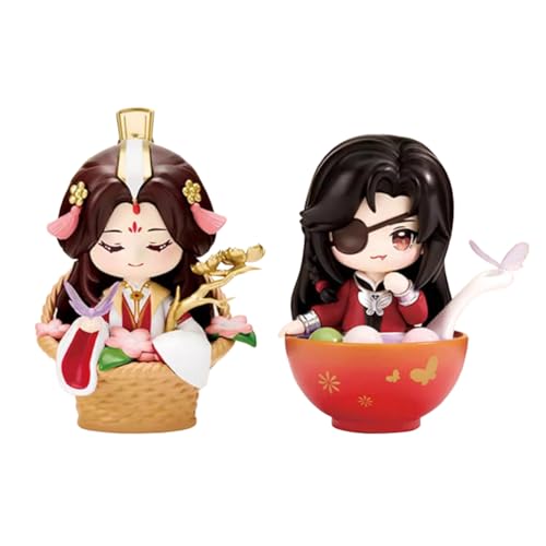 Tian Guan Ci Fu Figur Statue Modell Hua Cheng x Xie Lian Figuren-Set 12CM PVC Skulptur Anime Actionfigur Statue Cartoon Sammlerstück Desktop Dekoration von Gooyeh