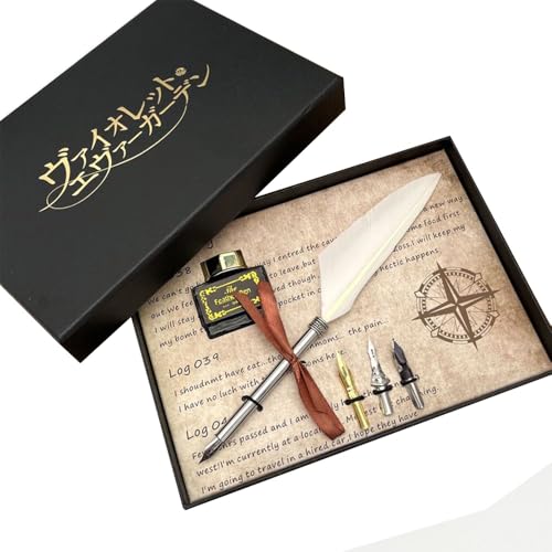 Violet Evergarden Cosplay Props Anime Grüner Stein-Anhänger Halskette Anime Requisiten Regenschirm Fountain Pen Sets Prop Zubehör von Gooyeh