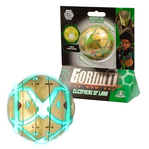 GORMITI THE NEW ERA - Elesfera des Clans der Erde Glen, stellt das Element der Erde durch Drehen der Ringe Wieder her und die Kugel leuchtet auf, für Kinder ab 3 Jahren von GORMITI THE NEW ERA