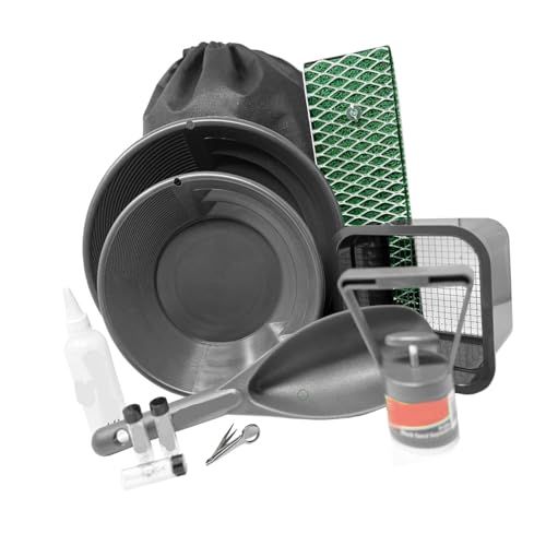 Goshyda Tragbares Gold -Panning -Kit mit Carry -Tasche mit Goldenen Pfannen, Schaufeln usw., Geeignete Anfänger und Enthusiasten für Flüsse, Bäche, Goldabbau Goshyda Tragbares Gold -Panning -Kit mit Carry -Tasche mit Goldenen Pfannen, Schaufeln usw., Geeignete Anfänger und Enthusiasten für Flüsse, Bäche, Goldabbau von Goshyda