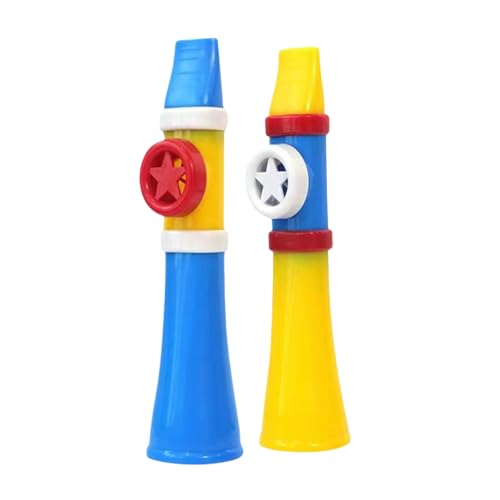 Kazoo für Kinder Erwachsene, Kazoos Saxophon mit Schlüsselband Leicht zu erlernende Instrumente, Upgraded Kazoo Musikinstrument Great Sound für Alle Altersgruppen Professional Geschenk (blau+gelb) von Gosizos