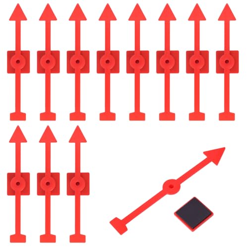 12 Stück Spiel Spinner, Rot Kunststoff-Spinner Spielzeiger Zubehör fürs Klassenzimmer Brettspiel-Spinner für Aktivitäten DIY-Projekte (Magnetisches) von Gosknor