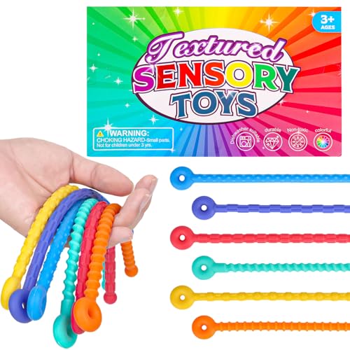 Gosknor 6 Stück Dehnbare Schnur Spielzeuge, Einstellbare Sensorische Fidget Spielzeuge Beruhigende Textur Armbänder Leise Sensorische Handringe Für Kinder und Erwachsene Gosknor 6 Stück Dehnbare Schnur Spielzeuge, Einstellbare Sensorische Fidget Spielzeuge Beruhigende Textur Armbänder Leise Sensorische Handringe Für Kinder und Erwachsene von Gosknor