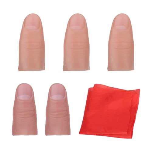 Gosknor 6stk Zauber Finger, Gummi-Zauberfinger Magische Finger in 2 Größen Daumen mit Verschwindender Seiden-Requisite Streich-Kits und Zubehör für Bühnenshows Erwachsene Zauberer Gosknor 6stk Zauber Finger, Gummi-Zauberfinger Magische Finger in 2 Größen Daumen mit Verschwindender Seiden-Requisite Streich-Kits und Zubehör für Bühnenshows Erwachsene Zauberer von Gosknor