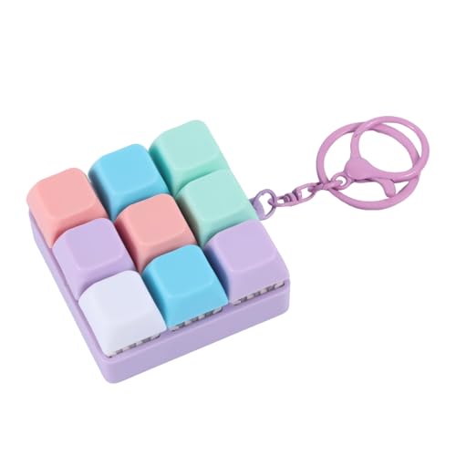Gosknor Tastatur-Zappelspielzeug, Süß Stress-Schlüsselbund-Klicker Kompakt Tastatur-Tasten-Zappelspielzeug für Büro Schule Heimreisen Erwachsene Finger-Dekompression Geschenke Gosknor Tastatur-Zappelspielzeug, Süß Stress-Schlüsselbund-Klicker Kompakt Tastatur-Tasten-Zappelspielzeug für Büro Schule Heimreisen Erwachsene Finger-Dekompression Geschenke von Gosknor