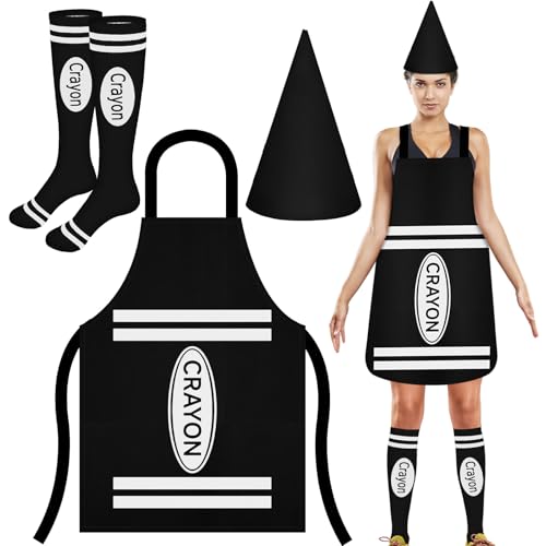 Gosodeny Buntstift-Schürze, Hut und Socken, Schwarz, Style 4 Gosodeny Buntstift-Schürze, Hut und Socken, Schwarz, Style 4 von Gosodeny