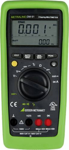 Gossen Metrawatt METRALINE DM 61 Hand-Multimeter digital CAT III 600 V, CAT IV 300V Anzeige (Counts) von Gossen Metrawatt