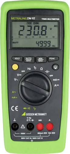 Gossen Metrawatt METRALINE DM 62 Hand-Multimeter digital CAT III 600 V, CAT IV 300V Anzeige (Counts) von Gossen Metrawatt