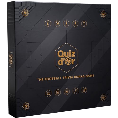 Gote Games | Quiz d'Or Trivia Brettspiel auf Englisch für Freunde | Fußball-Trivia-Brettspiel für 4-12 Spieler | Wettkampfspiel | Fußball-Quizspiel von Gote Games