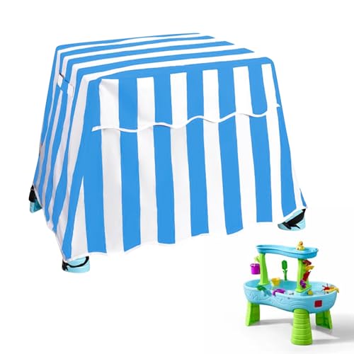 Wassertischabdeckung für Kinder, Wassertischzubehör, 94 x 55,9 x 65 cm, wasserdicht, staubdicht, Sand- und Wassertischabdeckung, Spieltischabdeckung für Ste p 2 Wassertisch, wiederverwendbar (blau) von Gotrain