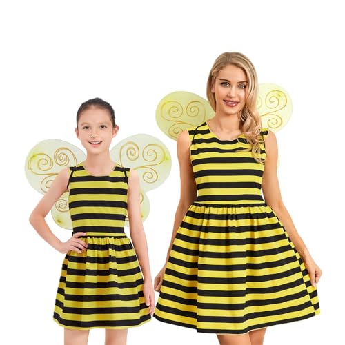 Goudyna Marienkäfer-Flügel-Kostüm-Set für Damen, Kinder, Halloween, Marienkäfer, Mädchen, Erwachsene, Cosplay-Zubehör für Verkleidungsparty (Bie, Erwachsene) von Goudyna