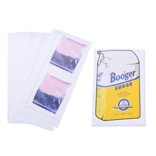 Goufride Little Blow Baggies Streichaufkleber, Tütchen Gefüllt mit Booger Sugar, Booger Sugar Aufkleber, 10+1 von Goufride