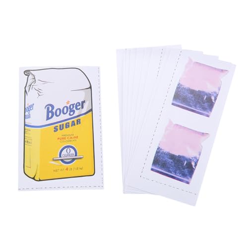 Goufride Little Blow Baggies Streichaufkleber, Tütchen Gefüllt mit Popelzucker, Popelzuckeraufkleber, 20+1 von Goufride