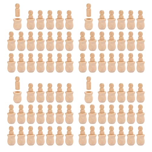 Goufride Unfinished Nagel Verschachtelungspuppe Menschliche Körper, Unlackiert Natürliche Dekorative Holzfigur Malerei, Grafik 80 von Goufride