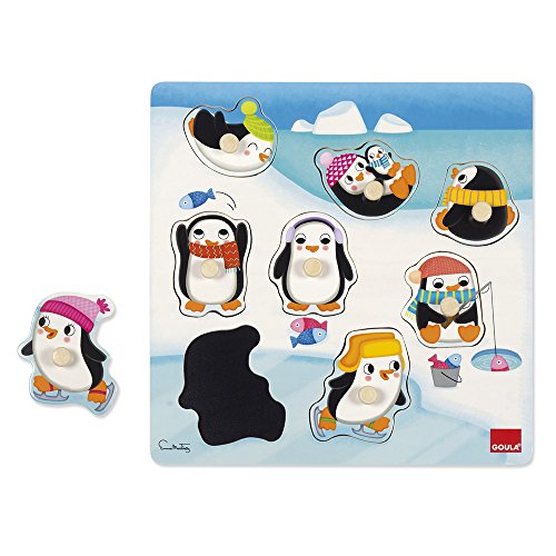Jumbo Spiele D53056 - Holzpuzzle Pinguine von Goula