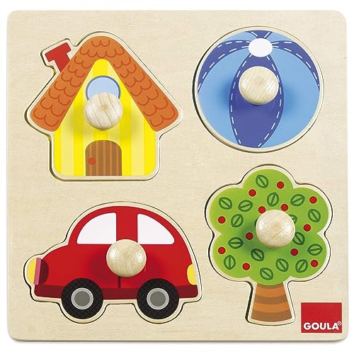 Jumbo Spiele - GOULA Holzpuzzle Zuhause Holzspielzeug für Kleinkinder, Ab 1 Jahr von Goula