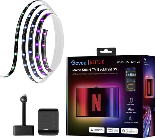 Govee Netflix Envisual TV Backlight 55~65 inch H6098CD1 LED-Lichtband 100 V, 240 V, 12V RGB 1 Set von Govee