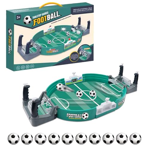 Goviox Interaktives TischfußBallspiel, Tischfussball Kinder, Interaktives Tischkicker Kinder, Tischkicker Spielzeug mit 10 Fußbälle, 2-Spieler Tischfußballspiel, Fußball Geschenk für Jungs Erwachsene von Goviox