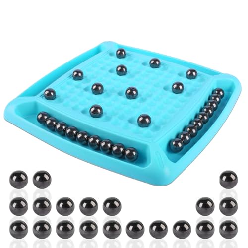 Goviox Magnetisches Schachspiel, Schachbrett Magnetisch, Puzzle Checkers Spiel, Tisch-Magnetspiel Schach-Brettspiel mit 20 Magnetische Steine, Schachspiel Magnetisch für Familientreffen Reisen von Goviox