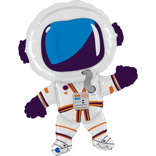 Astronauten-Folienballon 71 cm – Space-Partydeko für Kindergeburtstage und Weltraumfans – Heliumballon in hochwertigem Design – Perfekt für Partys, Dekoration und besondere Anlässe – Made in Italy von Grabo