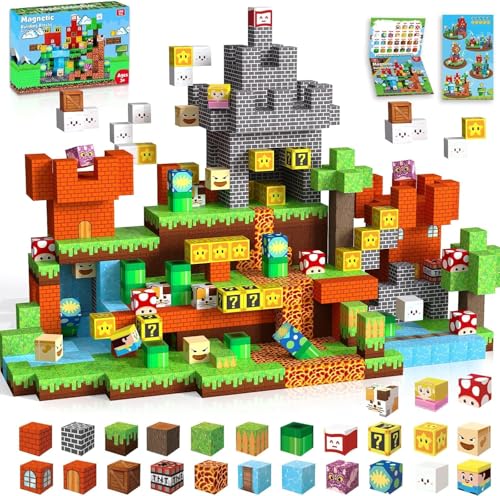 GraceDuck Magnetische Bausteine 150 Stück Magnetbausteine für Kinder Bauen Deine Abenteuerspiel Castle STEM Montessori Kreatives Spielzeug ab 3-9 Jahre Magnetic Blocks Geschenke für Junge und Mädchen GraceDuck Magnetische Bausteine 150 Stück Magnetbausteine für Kinder Bauen Deine Abenteuerspiel Castle STEM Montessori Kreatives Spielzeug ab 3-9 Jahre Magnetic Blocks Geschenke für Junge und Mädchen von GraceDuck