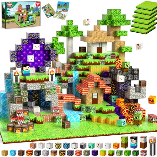 GraceDuck Magnetische Bausteine 150 Teile - Wald & Minentunnel Set mit 6 Grasplatten - Magnetbausteine für Jungen und Mädchen ab 3-9 Jahre - Magnetic Blocks kreatives Montessori Geschenk für Kinder GraceDuck Magnetische Bausteine 150 Teile - Wald & Minentunnel Set mit 6 Grasplatten - Magnetbausteine für Jungen und Mädchen ab 3-9 Jahre - Magnetic Blocks kreatives Montessori Geschenk für Kinder von GraceDuck