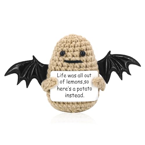 GraduatePro Halloween Pocket Hug Positive Kartoffel Schläger Potato, Kreative Kartoffel Puppe und Kleine Umarmung Glücksbringer, Besserung Geschenke, Mutmacher Prüfung Schwester Geschenke von GraduatePro