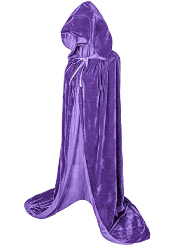 GraduatePro Umhang mit Kapuze Lange für Halloween Kostüm Unisex Mittelalter Unterrock Mantel Poncho Kap Vampir Karneval Fasching von GraduatePro