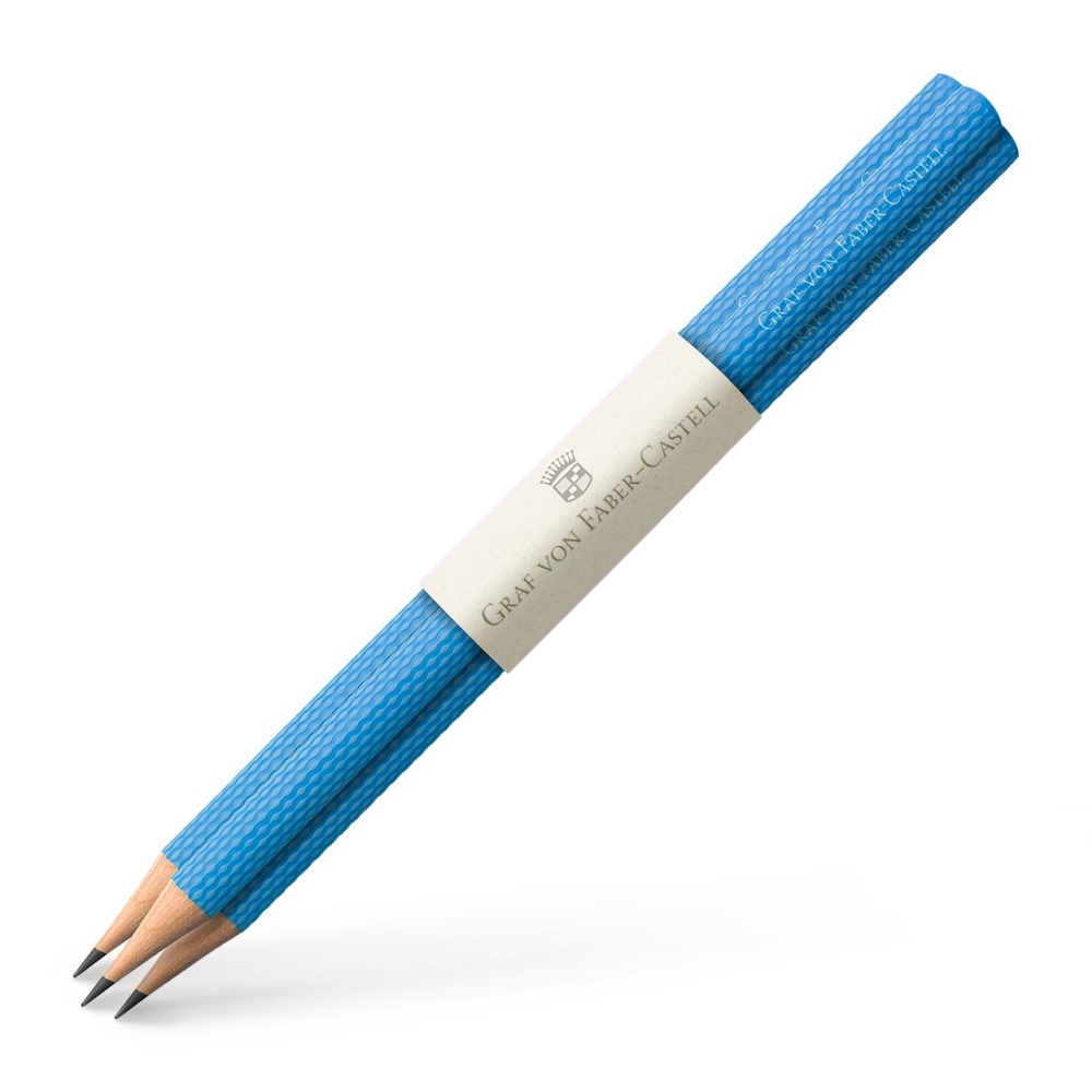 Graf von Faber-Castell Bleistifte Guilloche Gulf Blue 3 Stk. von Graf von Faber-Castell