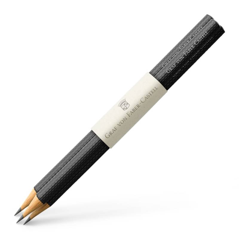 Graf von Faber-Castell Bleistifte Guilloche Schwarz 3 Stk. von Graf von Faber-Castell