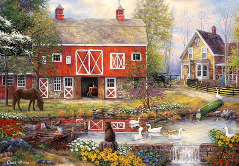 Grafika Kids Chuck Pinson - Reflections On Country Living 12 Teile Puzzle Grafika-F-31514 von Grafika Kids