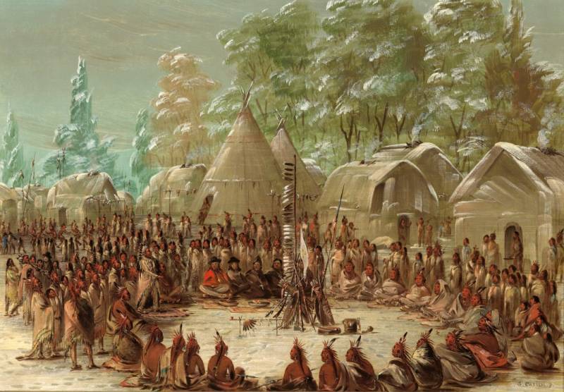 Grafika Kids George Catlin: La Salle's Party Feasted in the Illinois Village. January 2, 1680, 1847-1848 300 Teile Puzzle Grafika-F-32116 von Grafika Kids