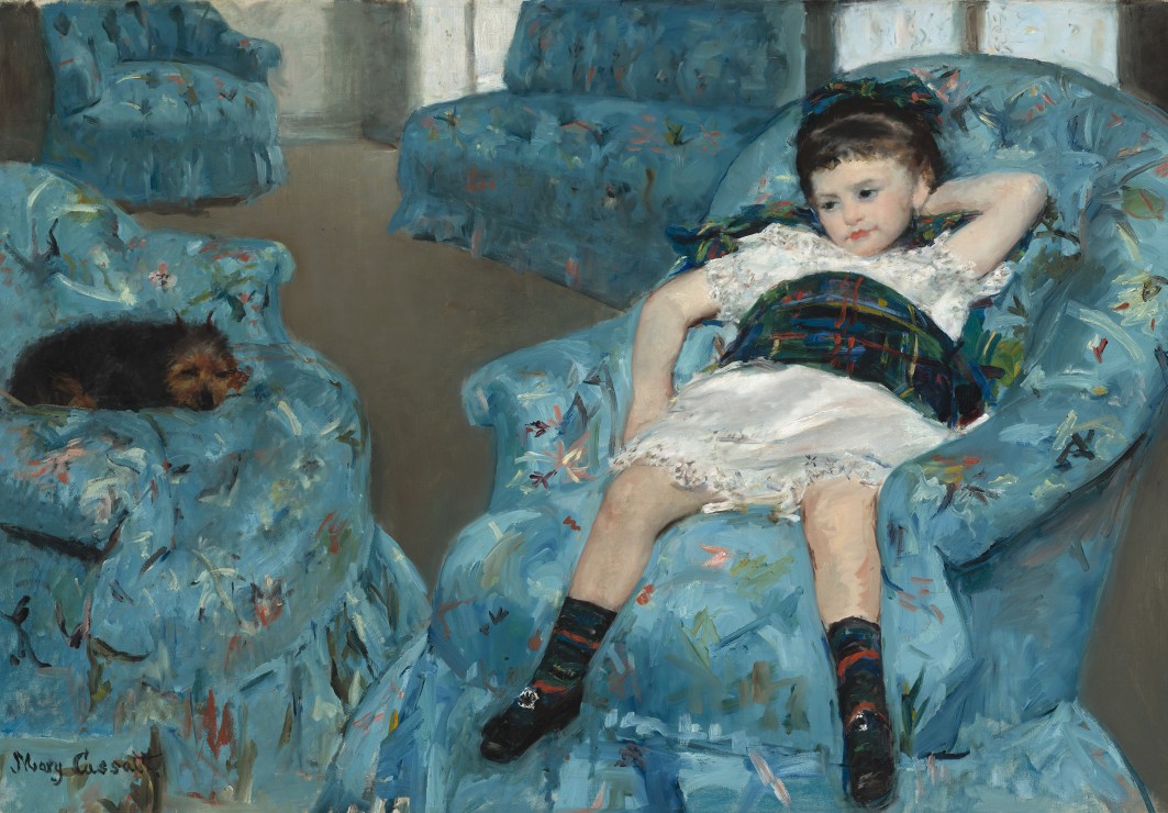 Grafika Kids Mary Cassatt: Little Girl in a Blue Armchair, 1878 300 Teile Puzzle Grafika-F-32164 von Grafika Kids